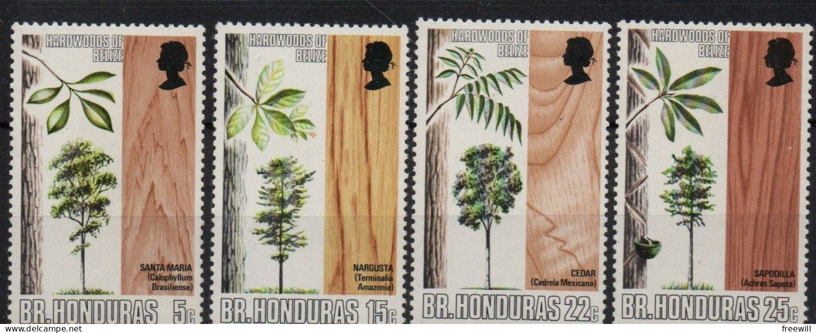 British Honduras  Arbres- Trees -Bomen  MNH - Britisch-Honduras (...-1970)