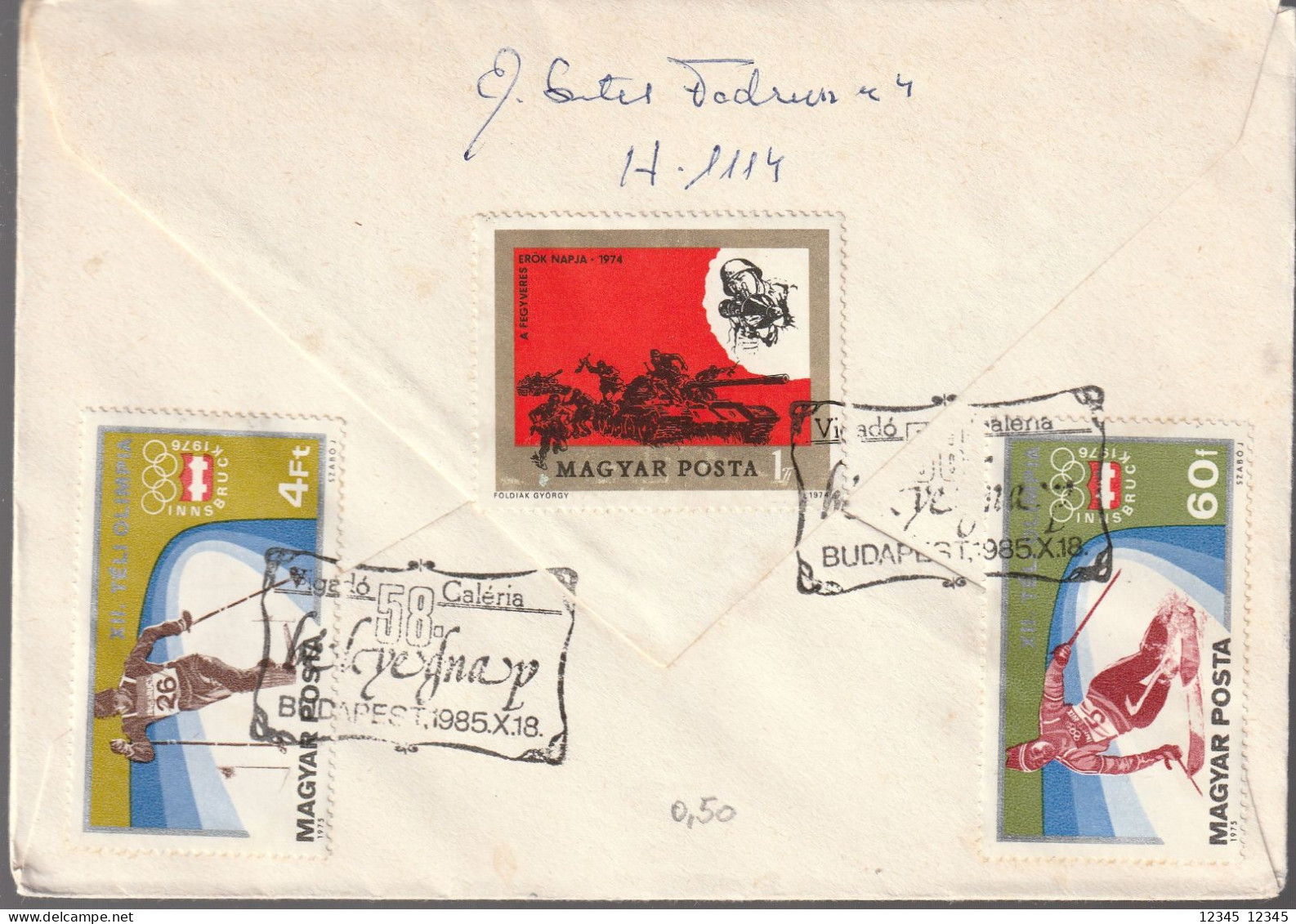 Hongarije 1985, FDC Send To Netherland, Ceramics - Storia Postale