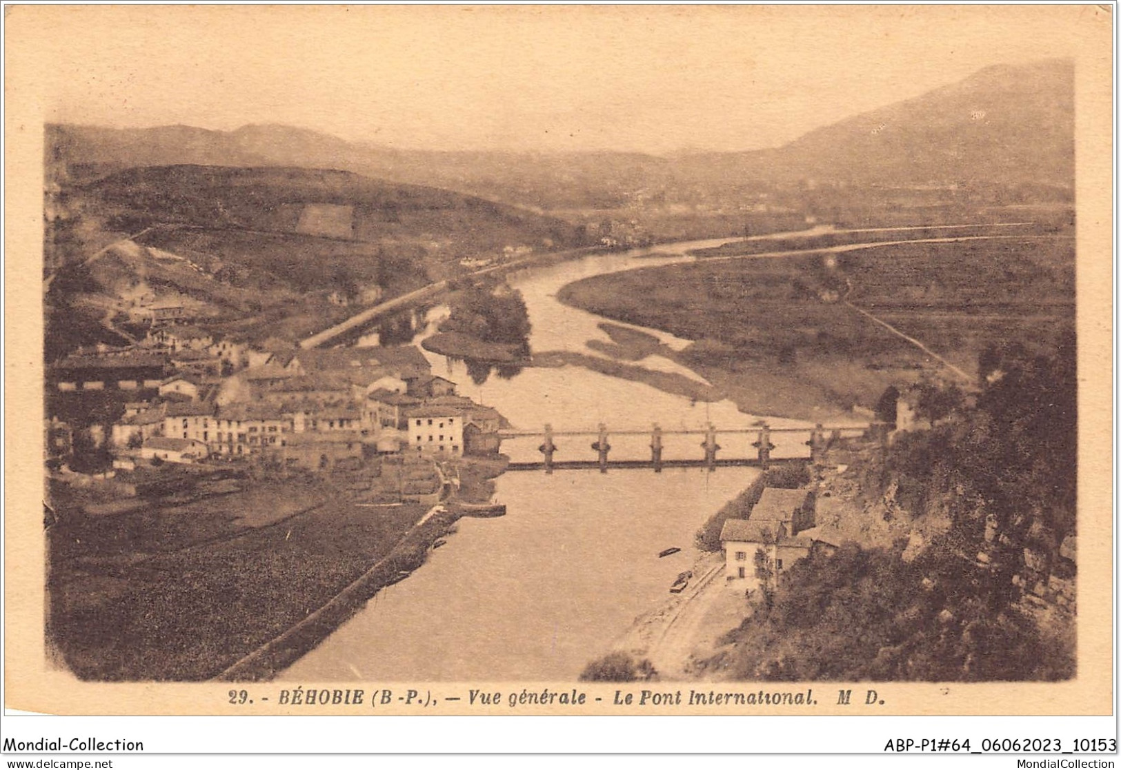 ABPP1-64-0059 - BEHOBIE - Vue Générale - Le Pont International - Béhobie