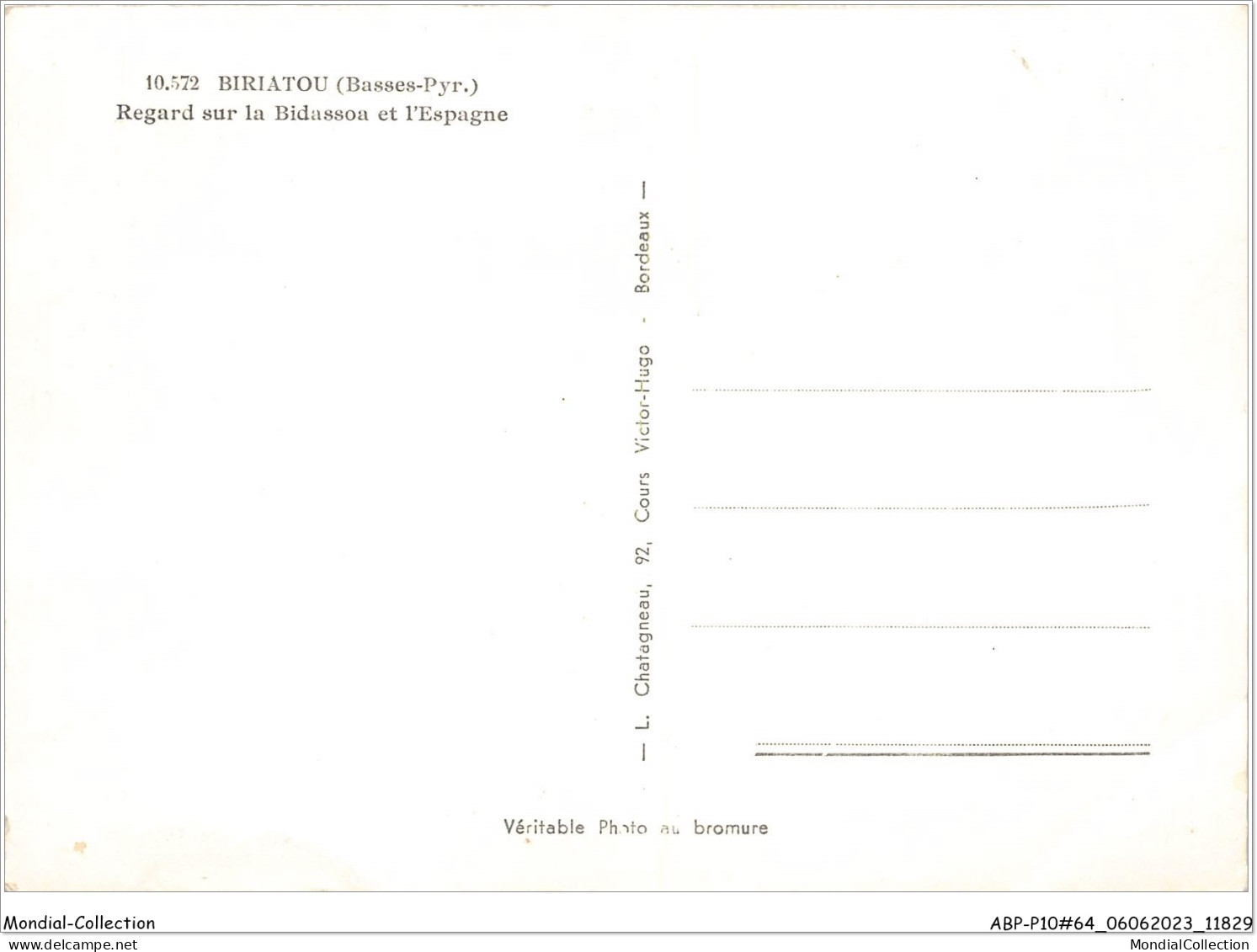 ABPP10-64-0898 - BIRIATOU - Regard Sur La Bidassoa Et L'Espagne - Biriatou