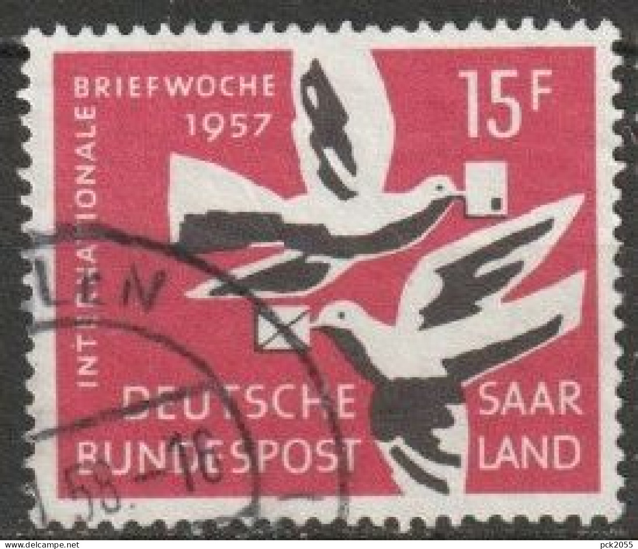 Saarland1957 MiNr.408  O Gestempelt Internationale Briefwoche ( A198 ) - Gebruikt