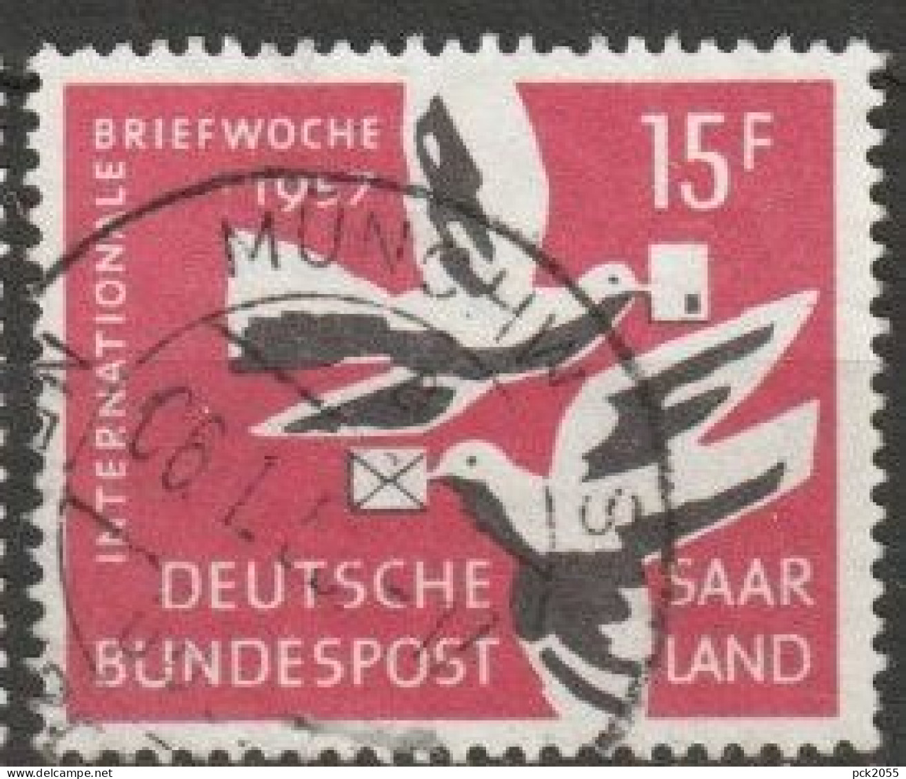 Saarland1957 MiNr.408  O Gestempelt Internationale Briefwoche ( A196 ) - Gebruikt