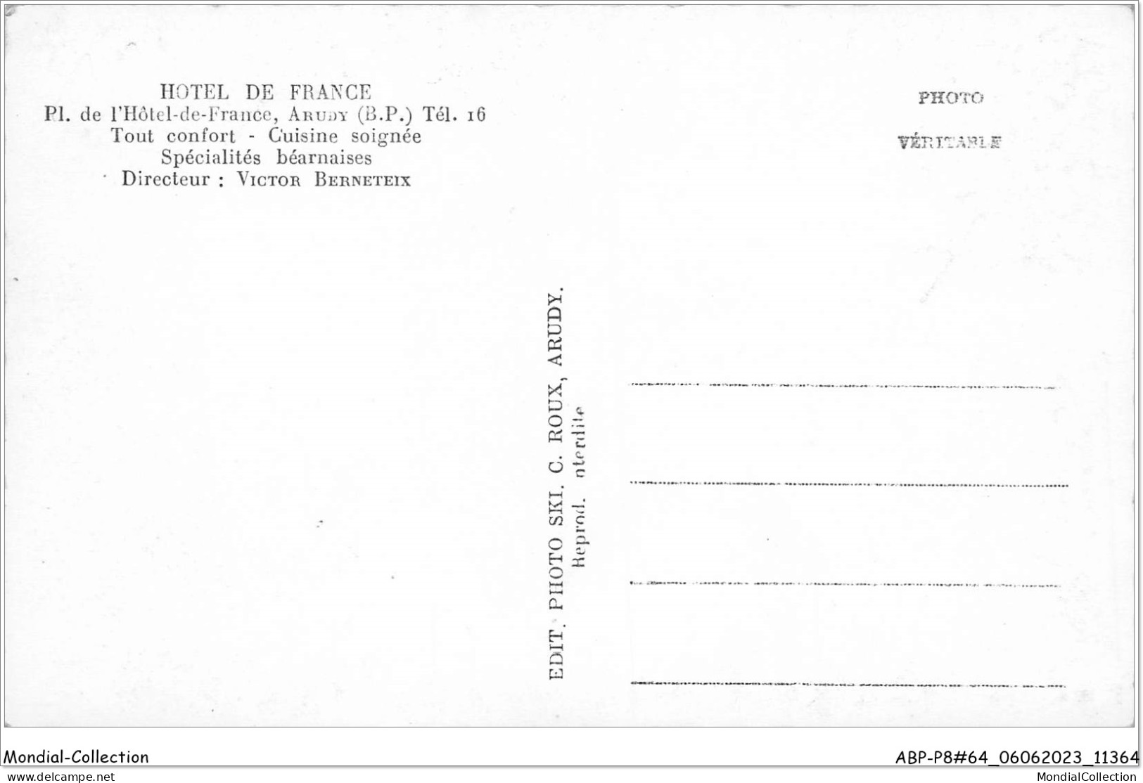 ABPP8-64-0664 - Hôtel De France - ARUDY - Arudy