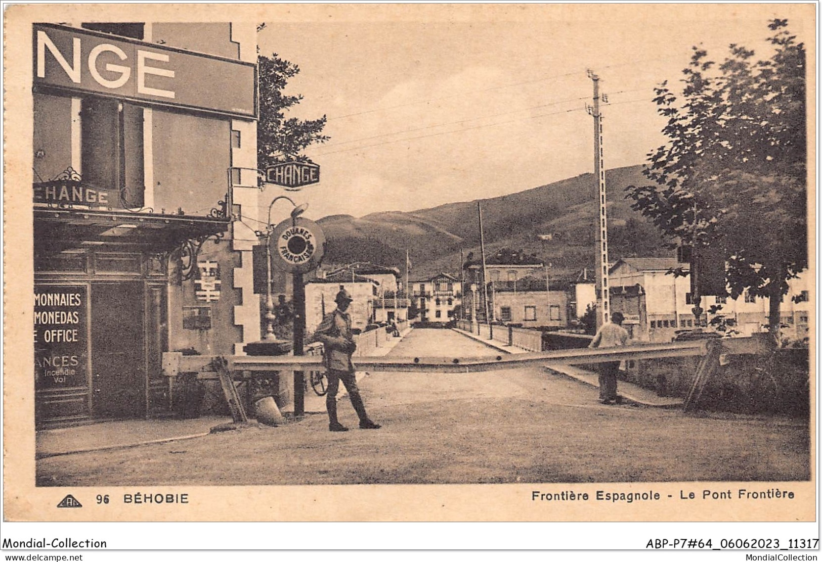 ABPP7-64-0641 - BEHOBIE - Frontière Espagnole - Le Pont Frontière - Béhobie