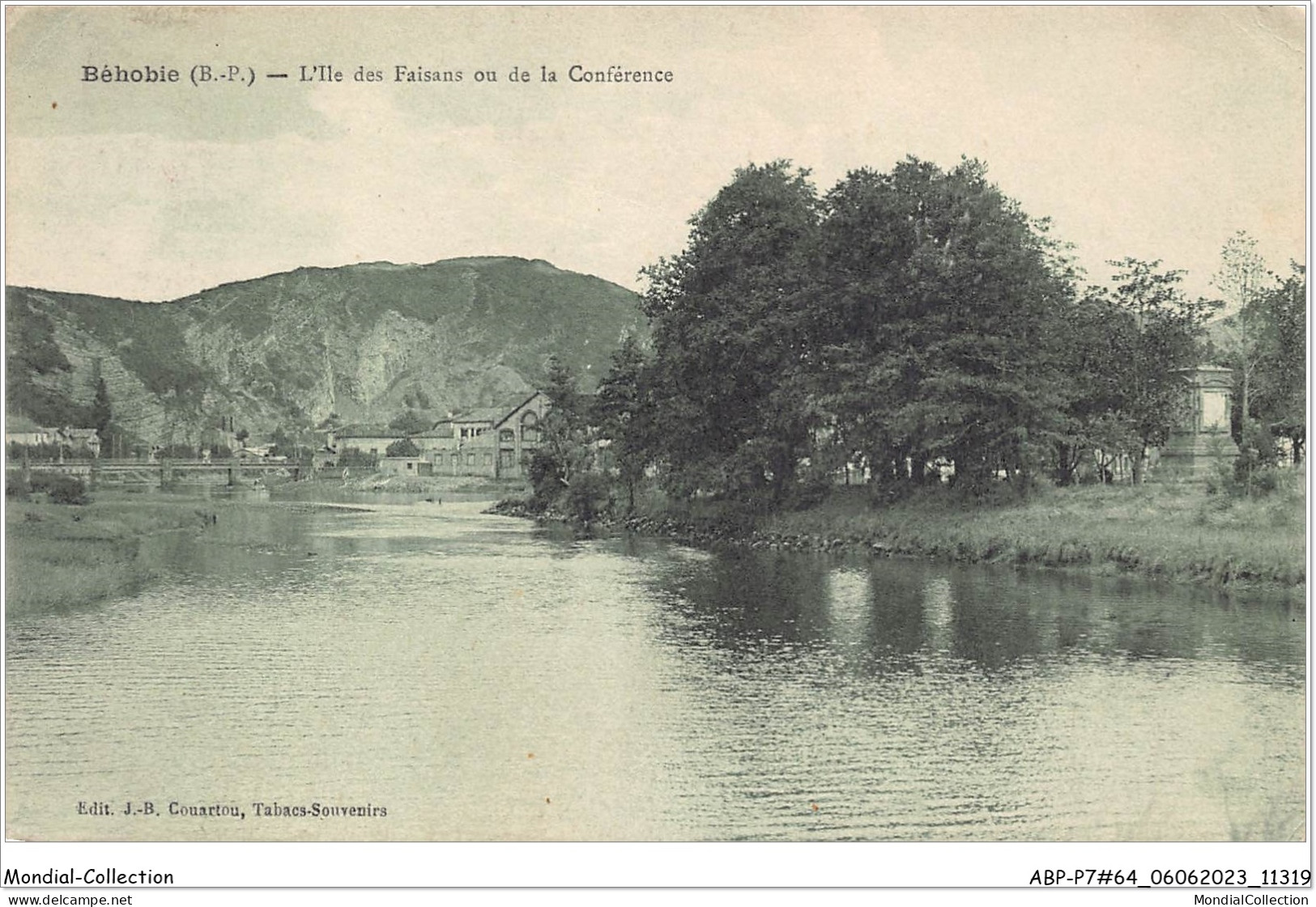 ABPP7-64-0642 - BEHOBIE - L'Ile Des Faisans Ou De La Conférence - Béhobie