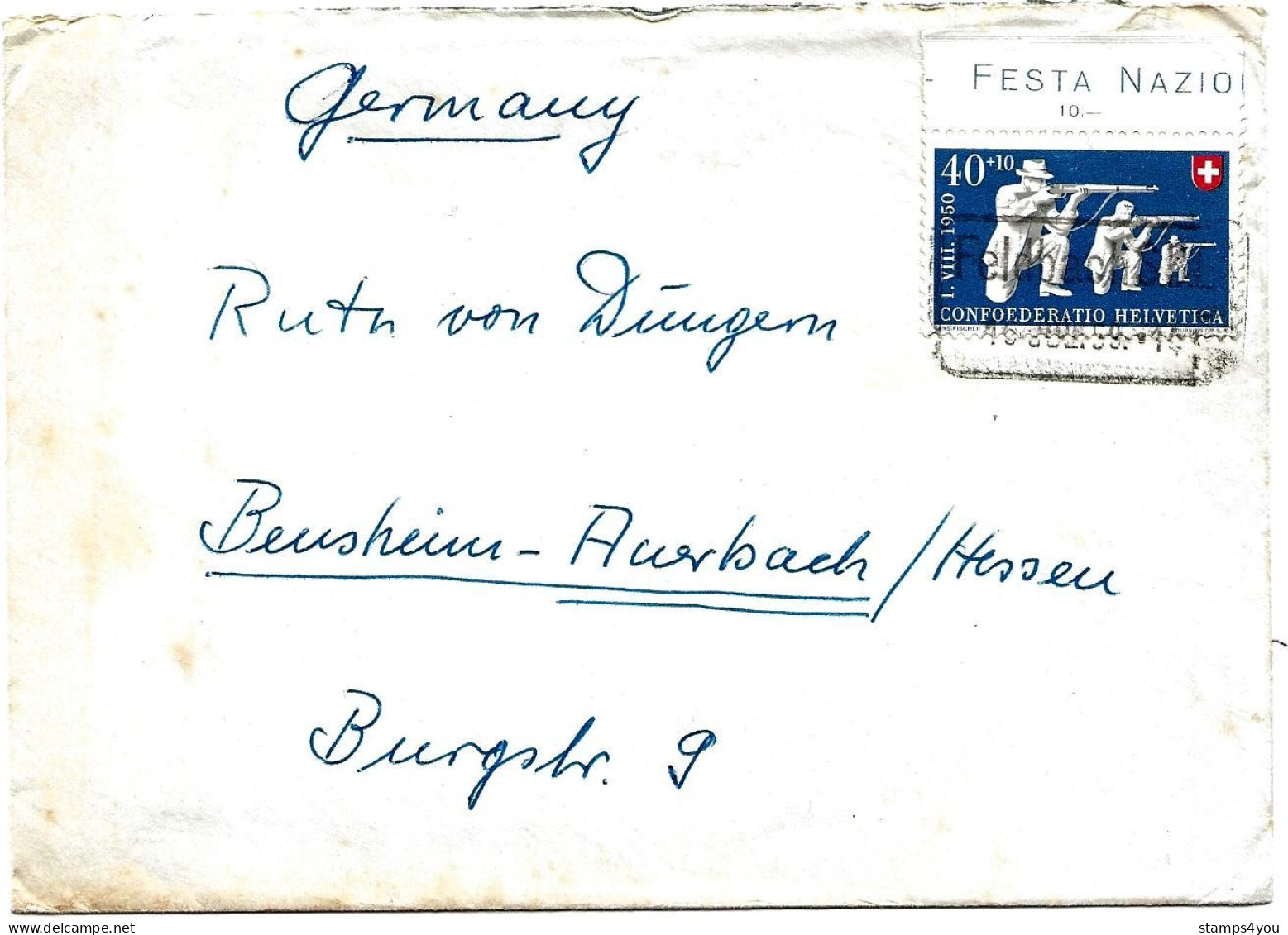 236 - 17 - Enveloppe Avec Timbre Pro Patria 1950 - Storia Postale