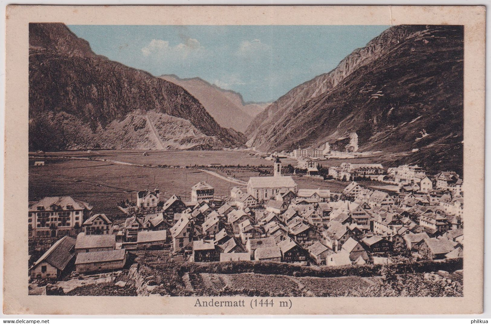 Hotel Monopol, Andermatt - Gelaufen 1932 - Erstfeld