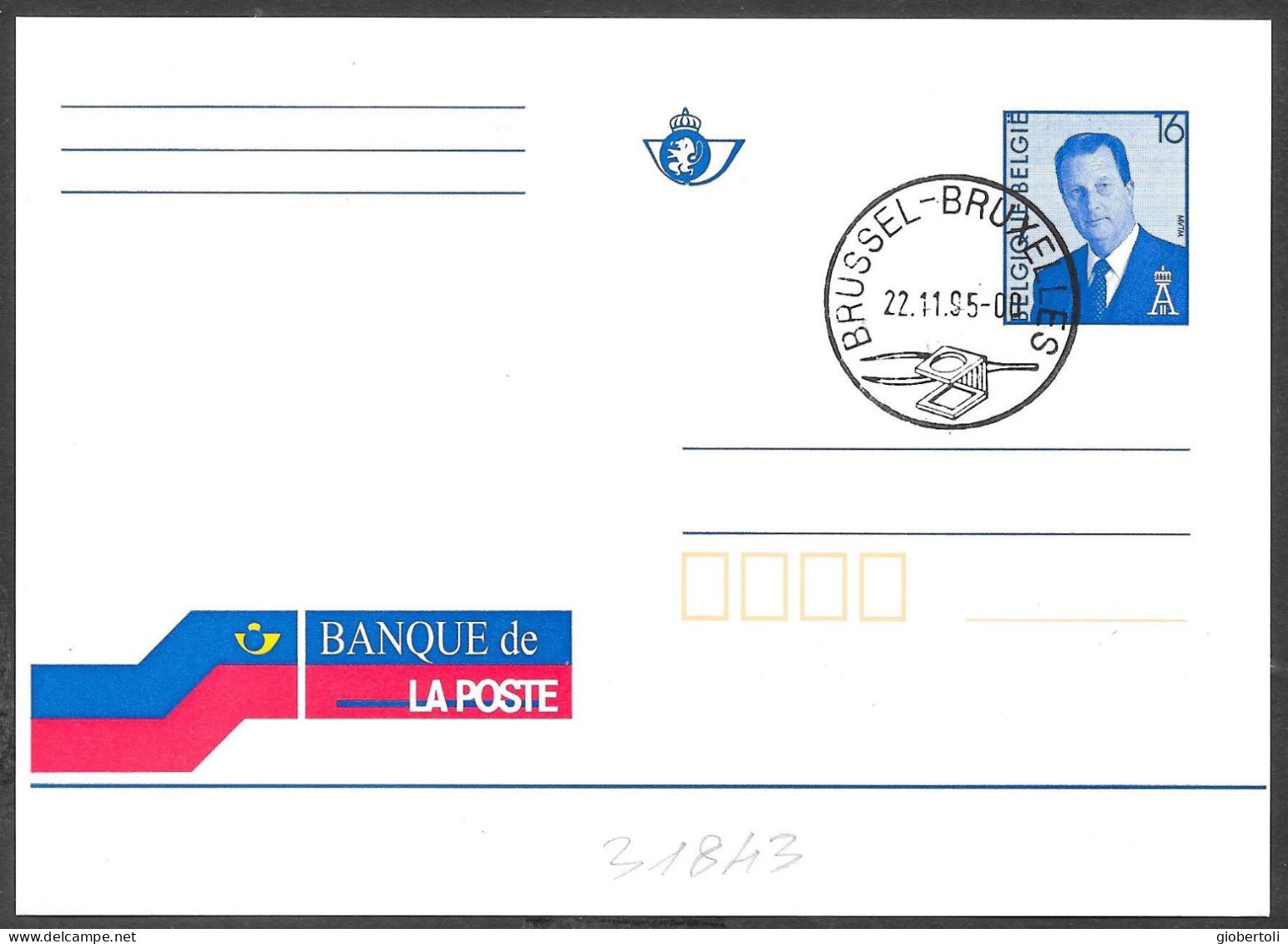 Belgio/Belgium/Belgique: FDC, Intero, Stationery, Entier, Banca De "La Post", Bank Of "La Post", Banque De "La Poste" - Posta