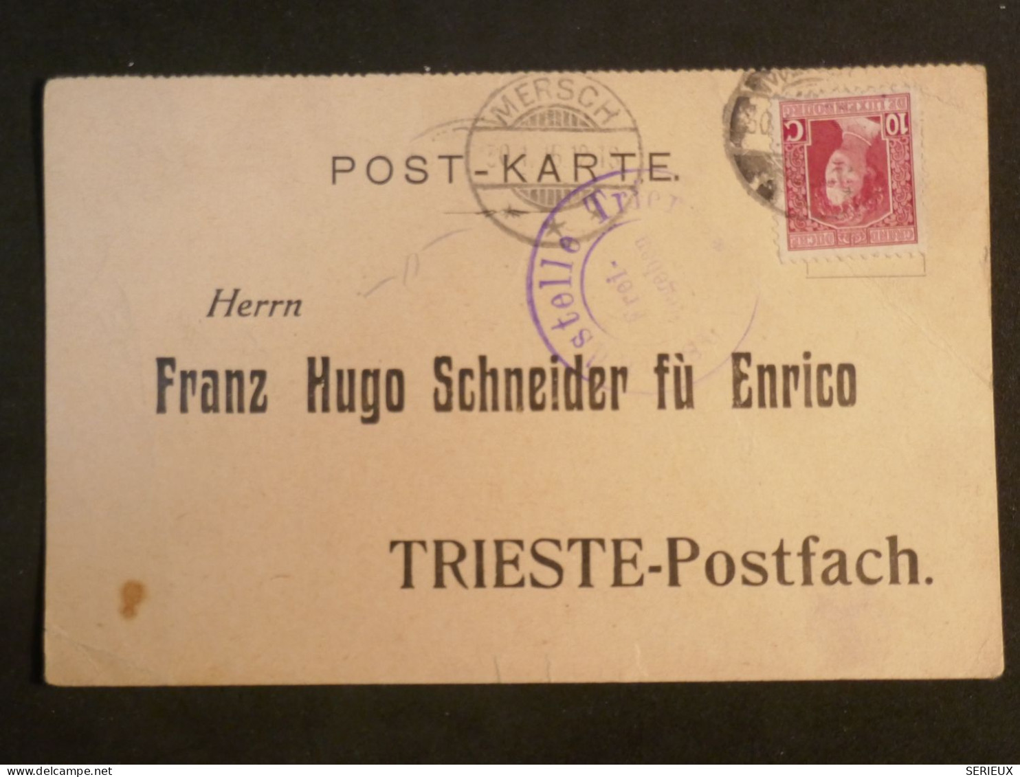 DJ 19  LUXEMBOURG   BELLE CARTE  1915 MERSCH A TRIESTE  + +AFF. INTERESSANT++ ++ - Storia Postale