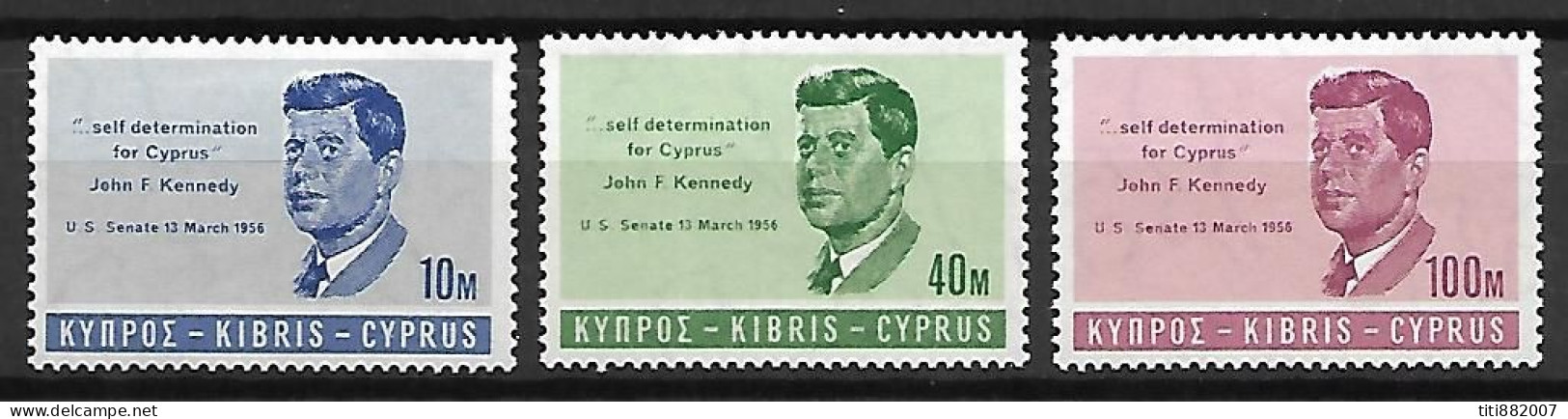 CHYPRE  /   CYPRUS /  KIBRIS     -    J - F.  Kennedy.         Neufs * - Kennedy (John F.)