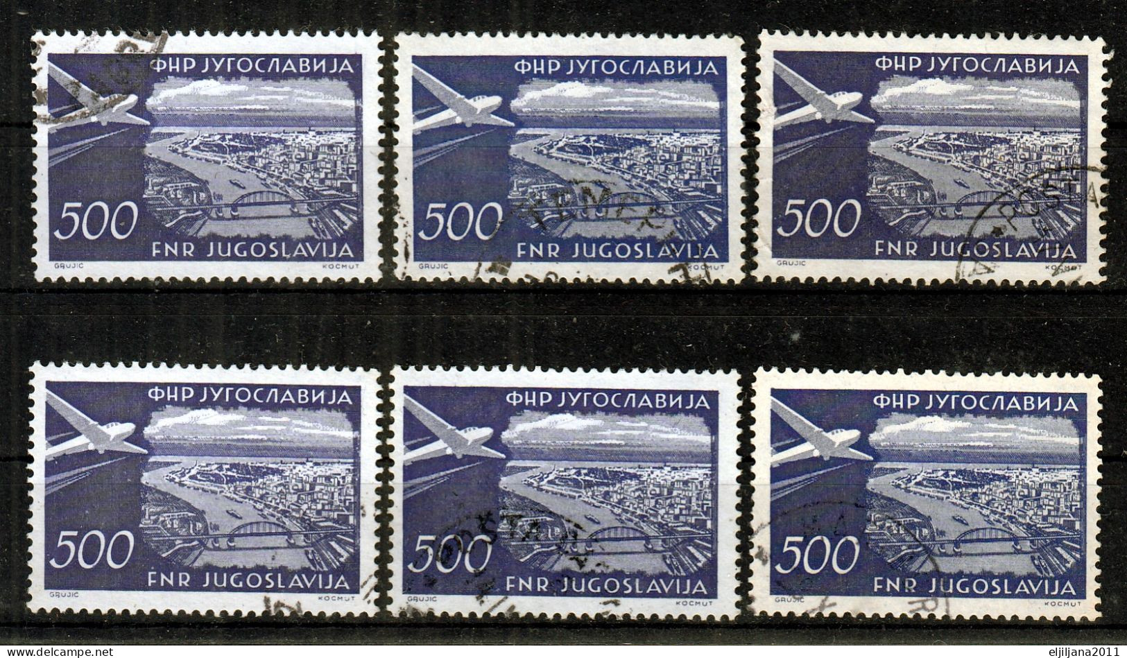 ⁕ Yugoslavia 1951/52 FNRJ ⁕ Airmail 500 Din Mi.692 ⁕ 12v Used - Gebruikt