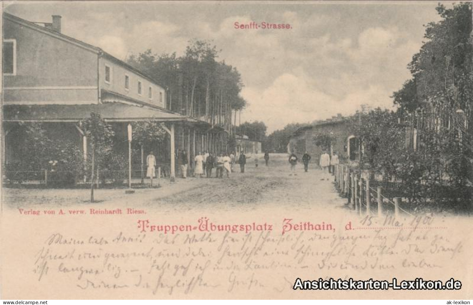 Ansichtskarte Zeithain Senfft-Straße, Truppenübungsplatz 1900  - Zeithain