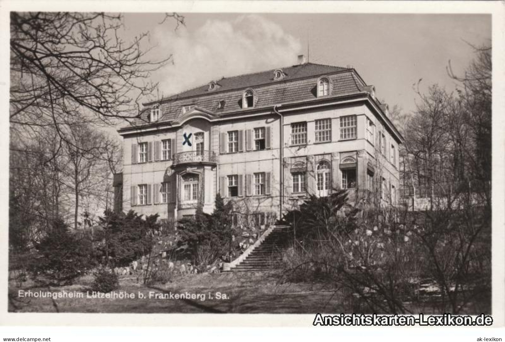 Ansichtskarte Frankenberg (Sachsen) Erholungsheim Lützelhöhe 1939  - Frankenberg