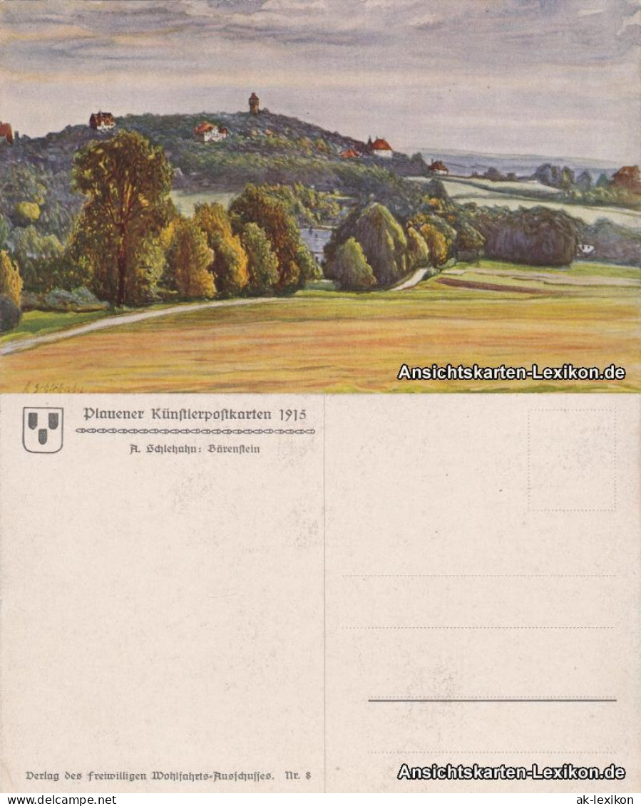 Bärenstein-Altenberg (Erzgebirge) Totalansicht (Künstler AK) 1915  - Baerenstein