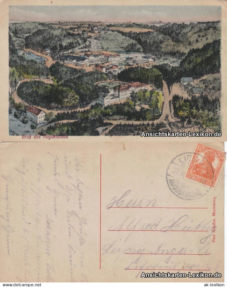 Ansichtskarte Liegau-Augustusbad-Radeberg Totale - Künstler AK 1920  - Radeberg