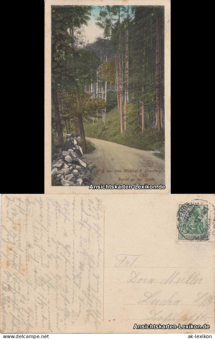 Eisenberg (Thüringen) Gruß Aus Dem Mühltal - Partie An Der Quelle 1922  - Eisenberg