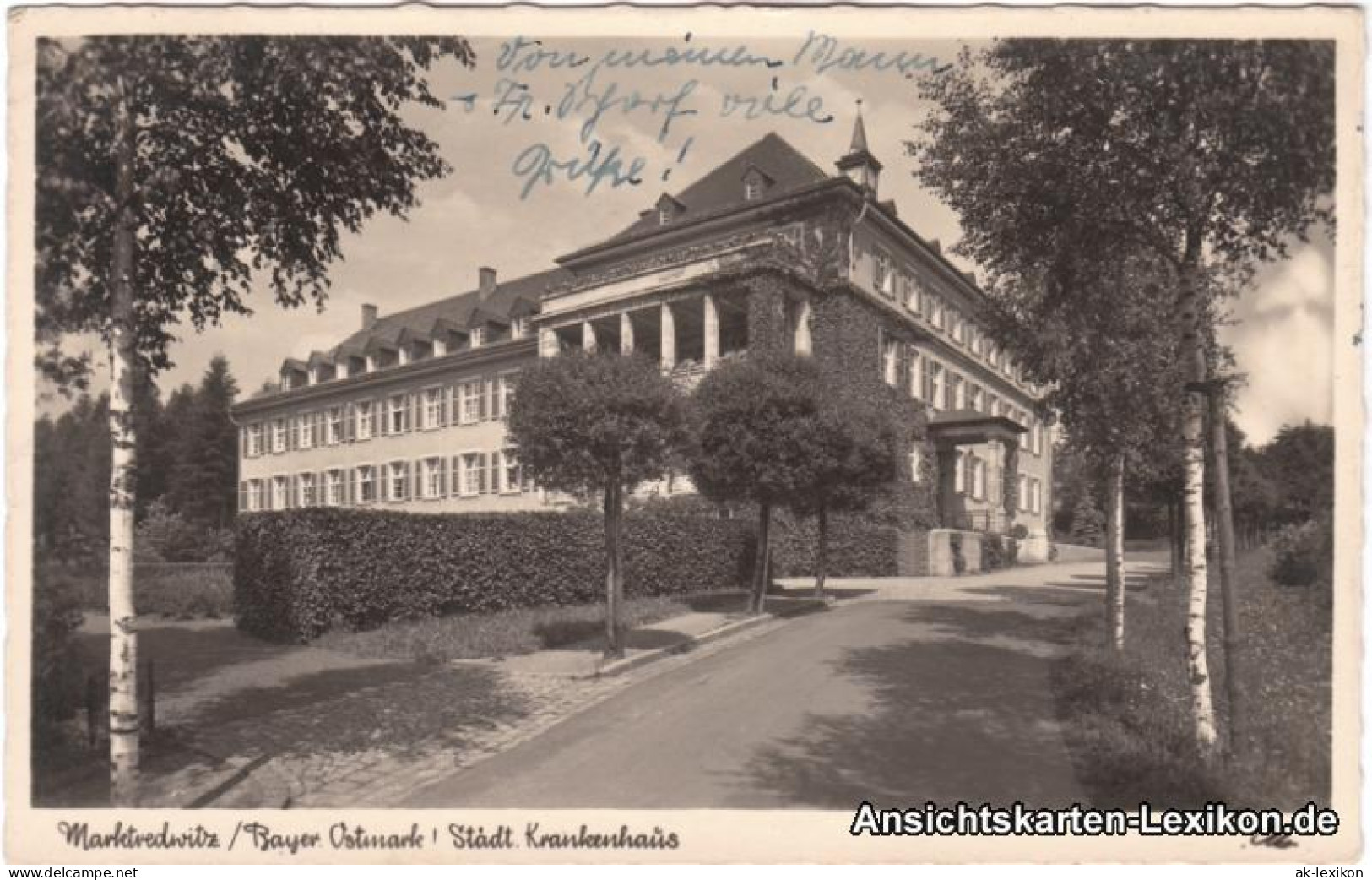 Ansichtskarte Marktredwitz Städttisches Krankenhaus 1939  - Marktredwitz