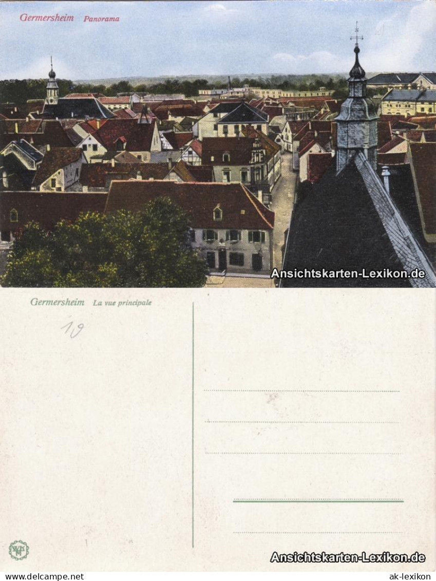 Ansichtskarte Germersheim Totalansicht 1915  - Germersheim