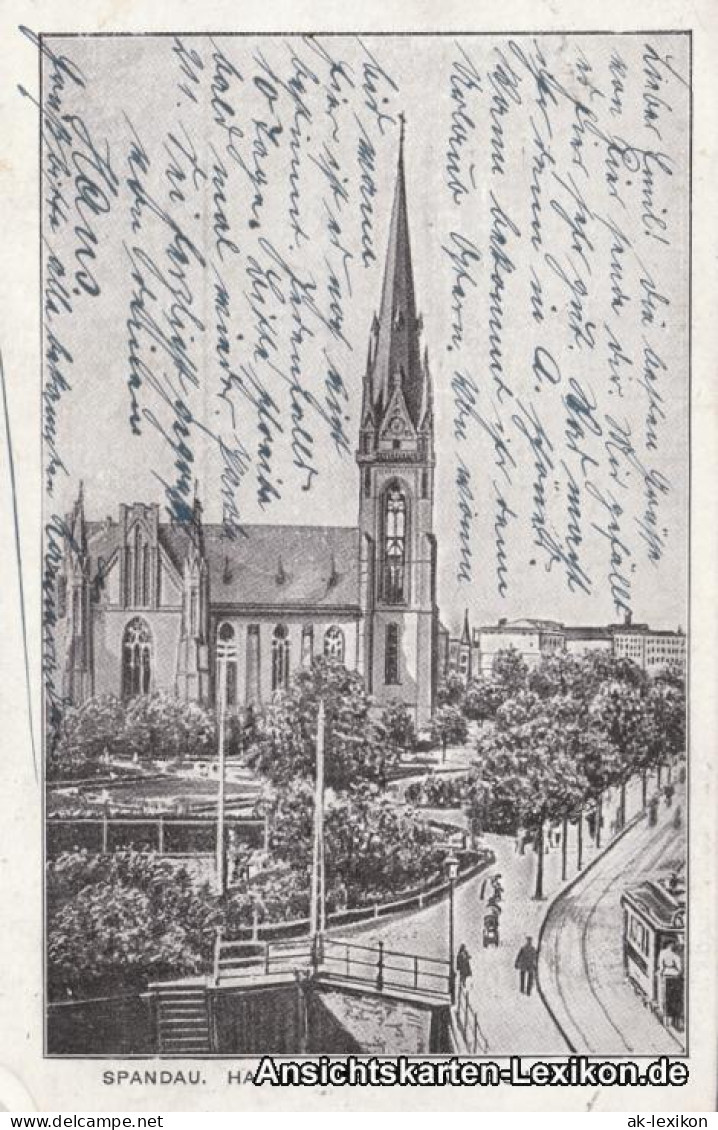 Ansichtskarte Spandau-Berlin Hafenplatz Mit Garnisonskirche 1913  - Spandau