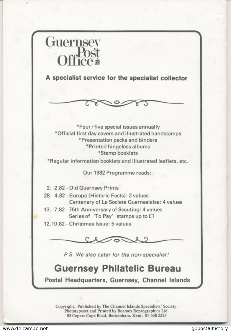 GB Channel Islands Specialists' Society Volume 4 No. 3 1982, 32p. Karl Greier – Reluctant Soldier (21 Pages); Introducti - Filatelia E Historia De Correos