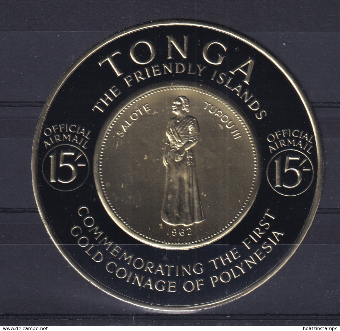 Tonga: 1963   Official - First Polynesian Gold Coinage Commemoration   O17   15s   MNH - Tonga (...-1970)