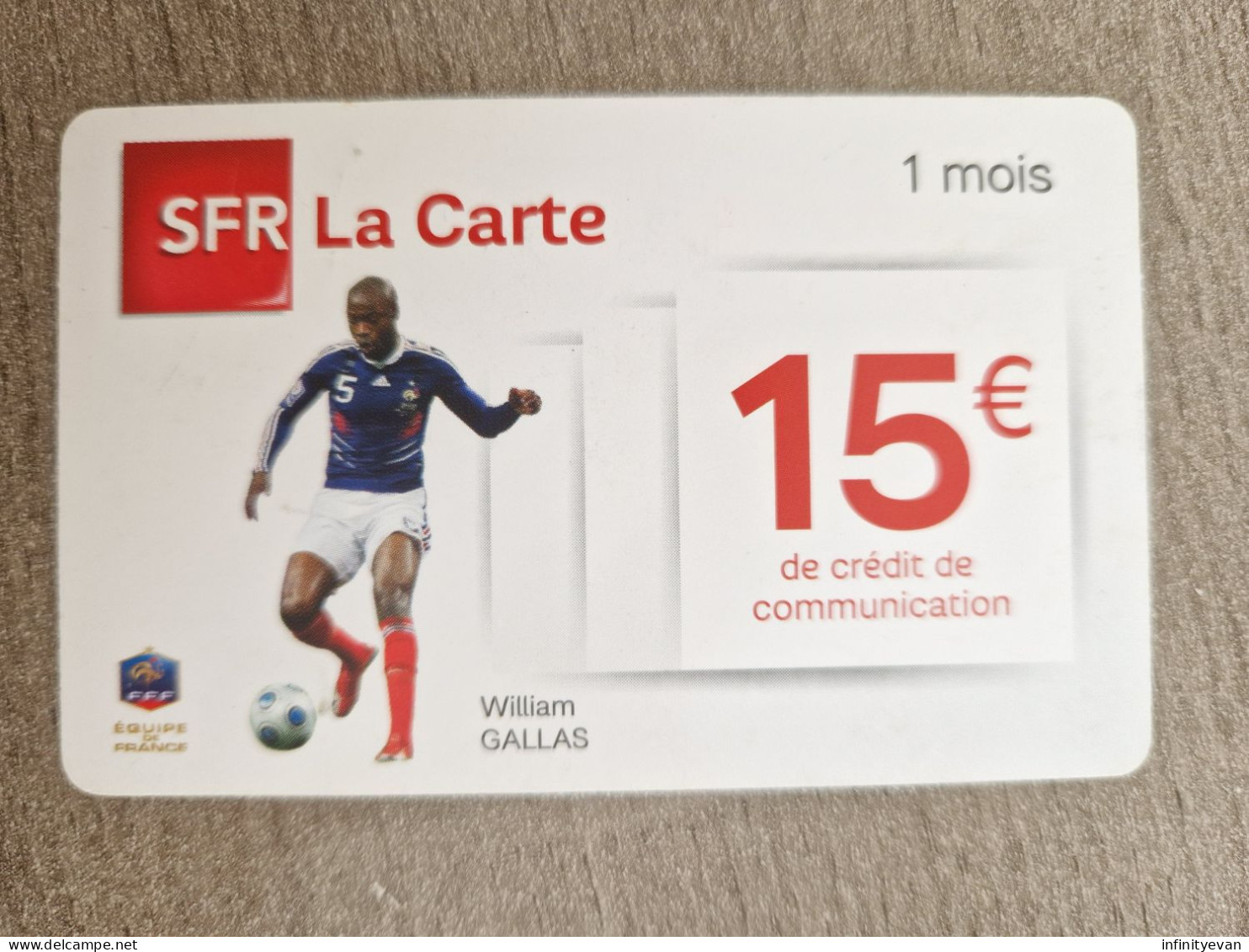 Carte SFR William Gallas 15 E - Cellphone Cards (refills)