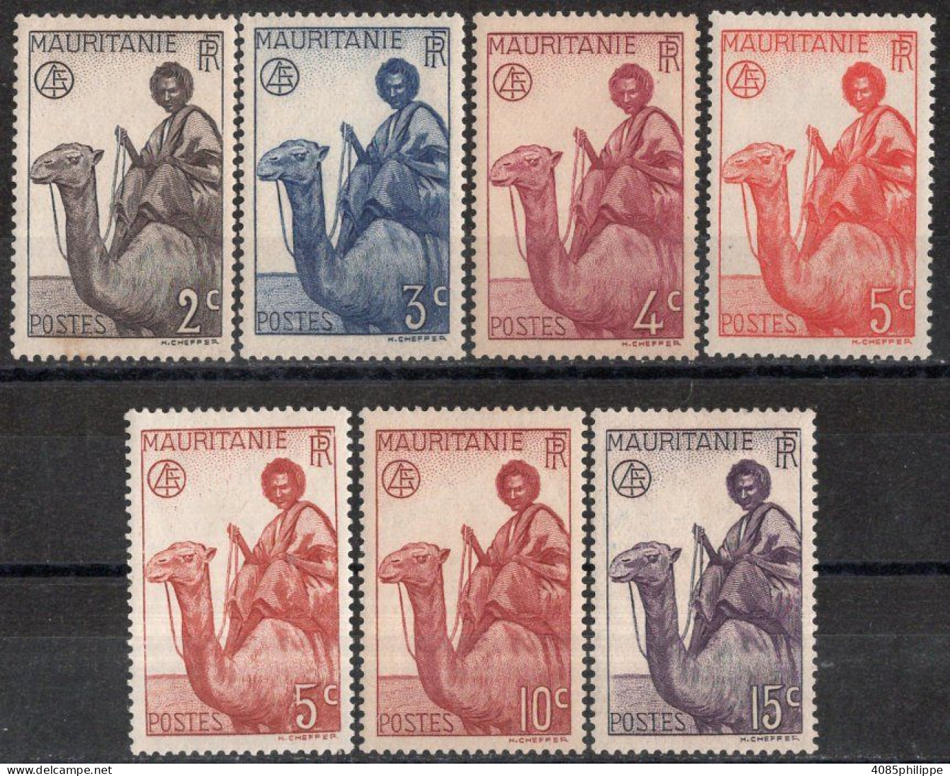 Mauritanie Timbres-poste N°73* à 78* + 76a Neufs Charnières TB Cote : 4€00 - Ungebraucht