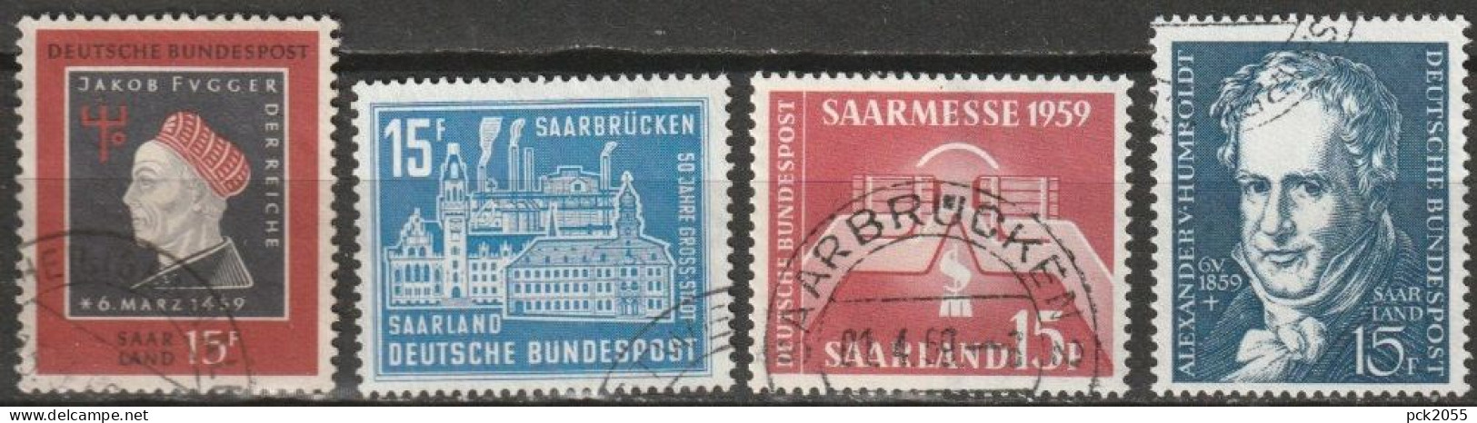 Saarland Jahrgang 1959 MiNr.445 - 448  O Gestempelt Komplett ( A1823 ) - Gebraucht