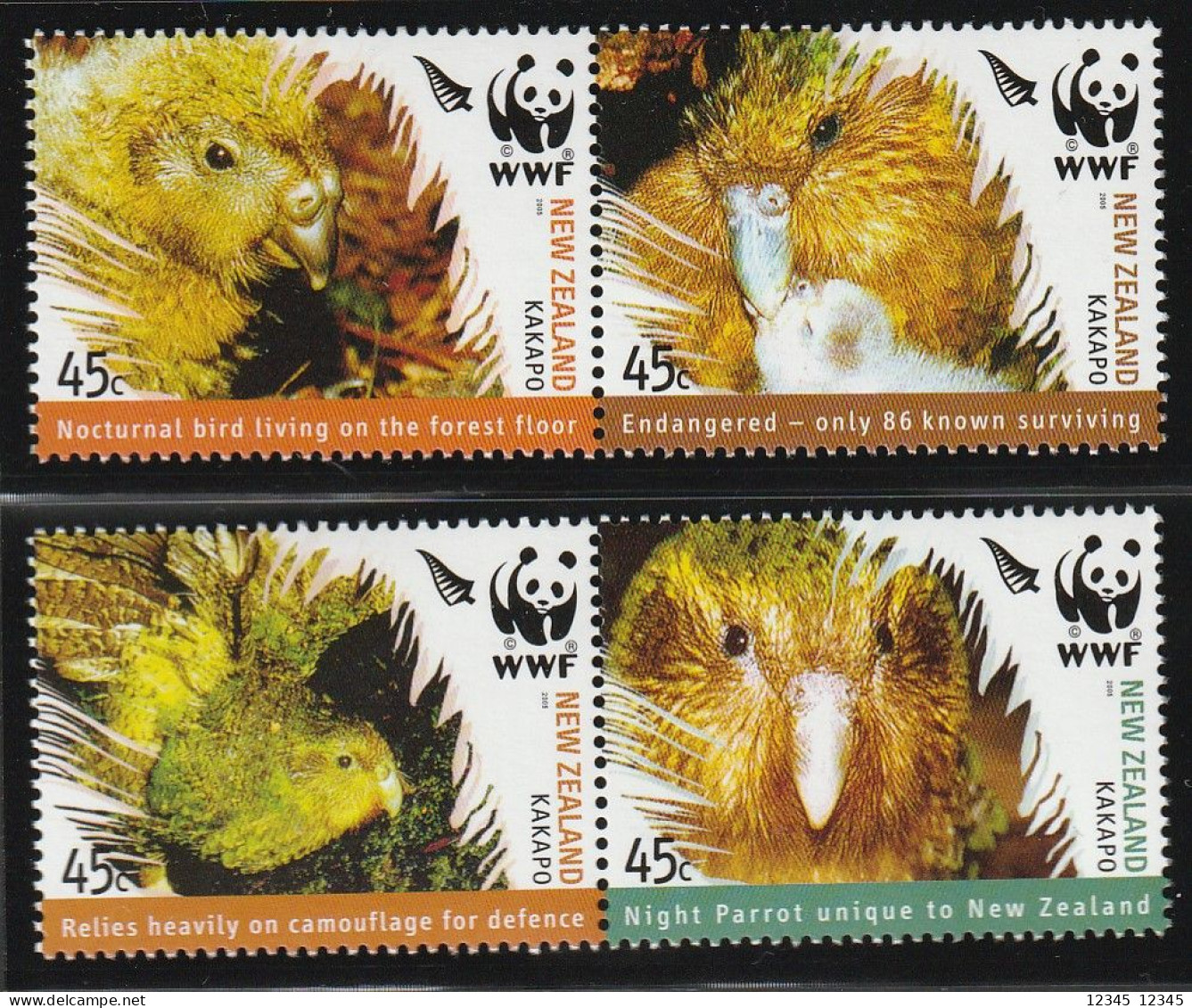 Nieuw Zeeland 2005, Postfris MNH, WWF, Birds - Ongebruikt
