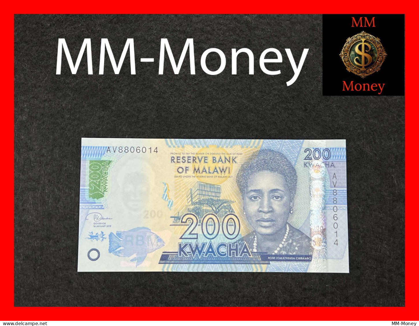MALAWI 200 Kwacha 1.1.2019  P. 65 A  UNC - Malawi