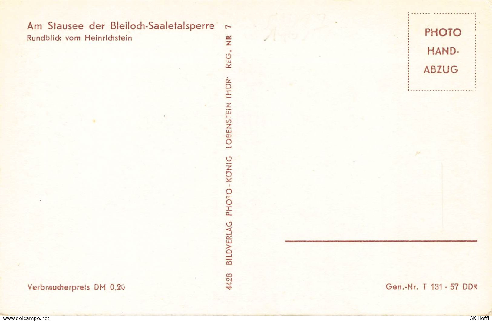 Am Stausee Der Bleiloch-Saaletalsperre, Rundblick Vom Heinrichstein Ngl (1855) - Ebersdorf
