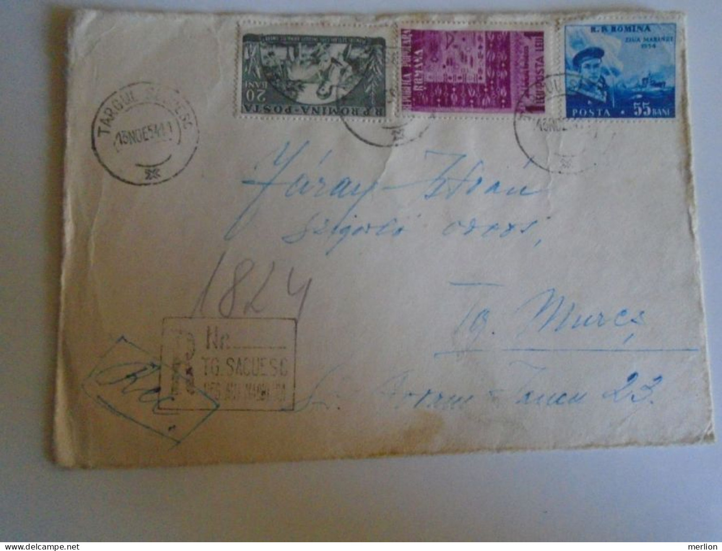 D201414  ROMANIA   Registered  Cover - 1954   Targul Secuiesc  -   To Járay István  Tg. Mures - Lettres & Documents