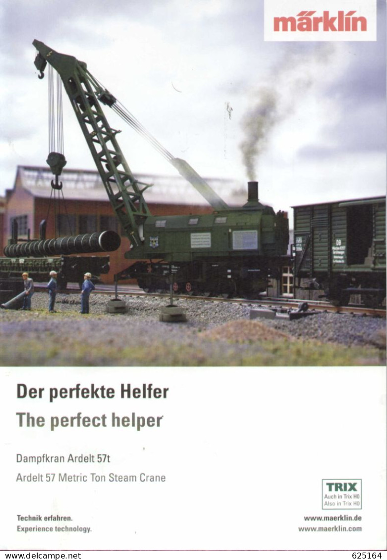 Catalogue Märklin Trix 2019 Blatt Insider Dampfkran 57t 49570 - En Allemand Et Anglais - German