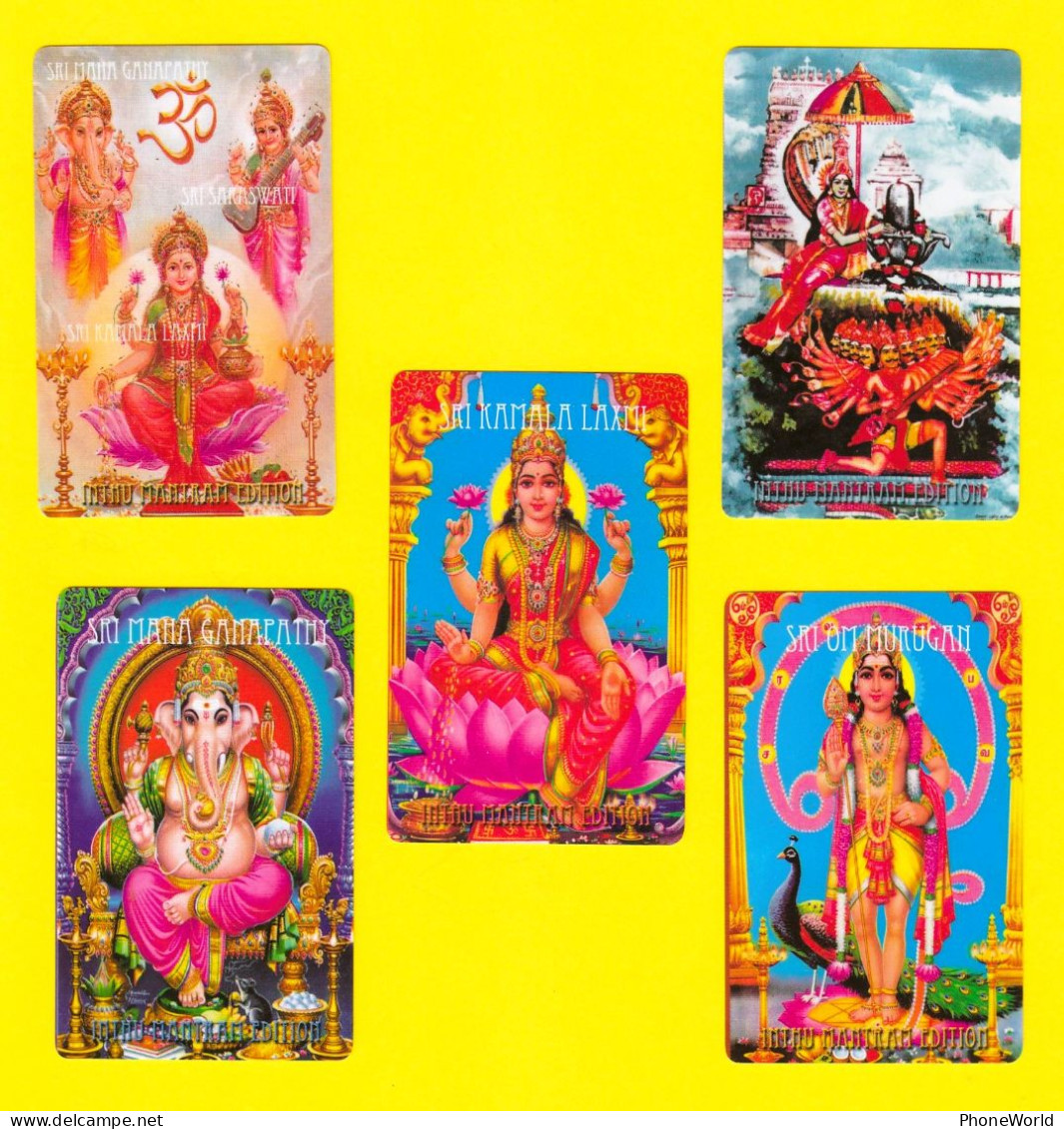 Germany, TeleBistro 5x20DM  Mint, Hindu Religion, Sri Kamala Laxmi, Sri Maha Ganapathy...... India - [2] Mobile Phones, Refills And Prepaid Cards