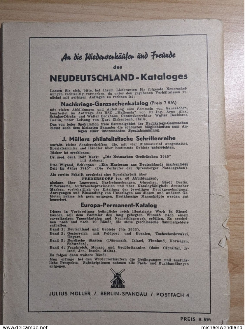 Historischer Briefmarkenkatalog Neudeutschland 1948 - Deutschland