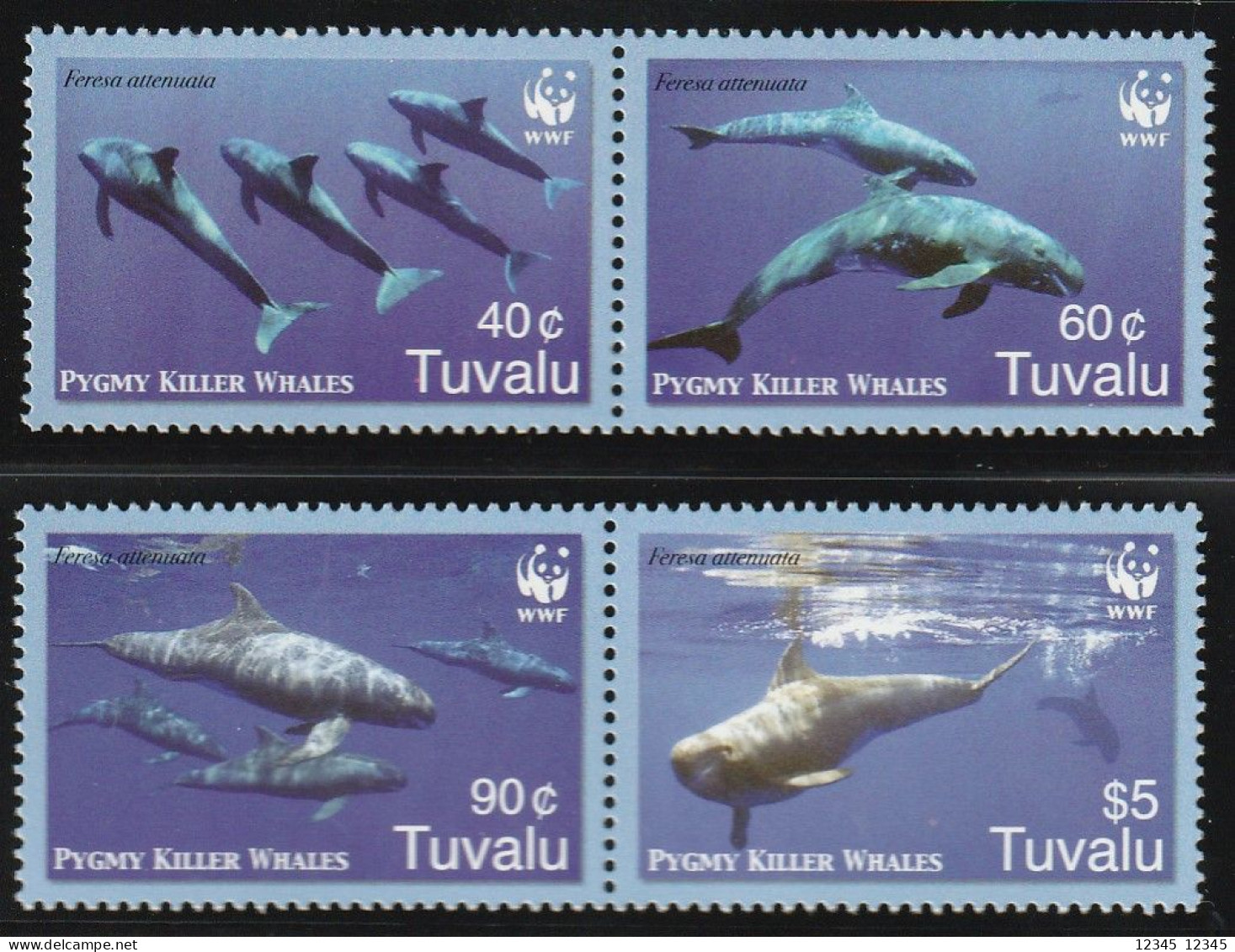 Tuvalu 2006, Postfris MNH, WWF, Pygmy Pilot Whale - Tuvalu (fr. Elliceinseln)