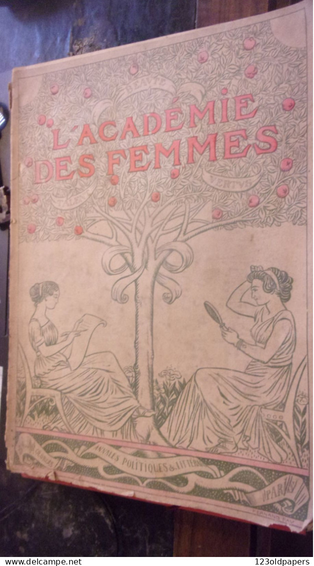 1902 L ACADEMIE DES FEMMES EMMA CALVE SARAH BERNHARDT ELEONORA DUSE ... - Revistas - Antes 1900