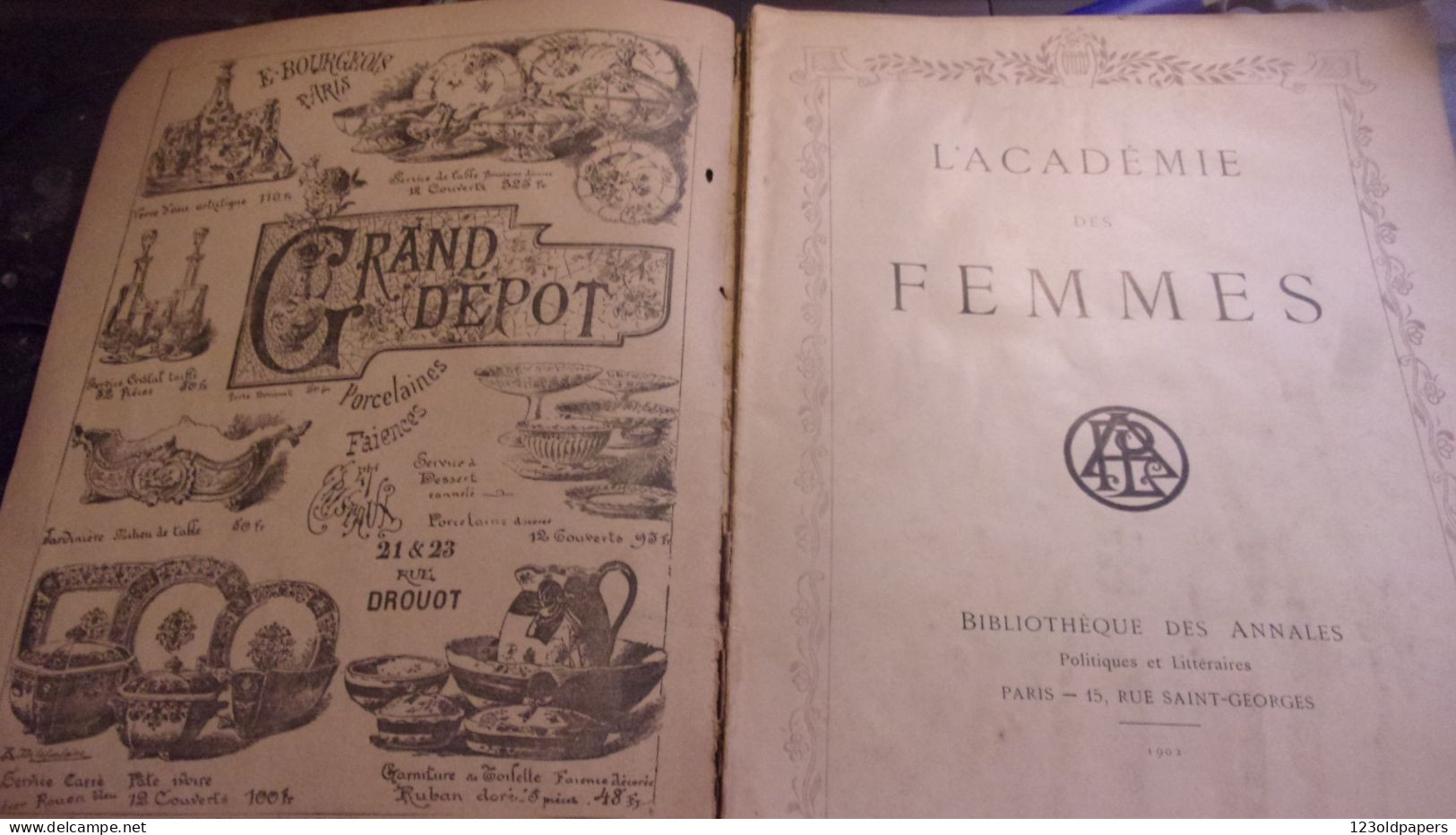 1902 L ACADEMIE DES FEMMES EMMA CALVE SARAH BERNHARDT ELEONORA DUSE ...