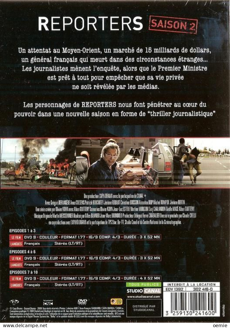 REPORTERS    L INTEGRALE DE LA SAISON 2     ( 3 DVD )  10   EPISODES DE 52  Mm    ( 520ENVIRON   ) - Séries Et Programmes TV