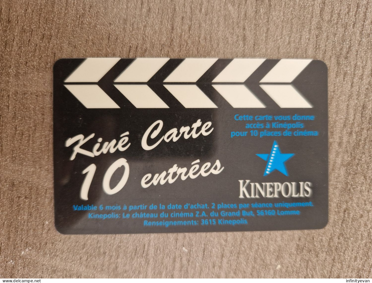 Cinécarte Kiné Carte 10 Entrées KINEPOLIS - Kinokarten