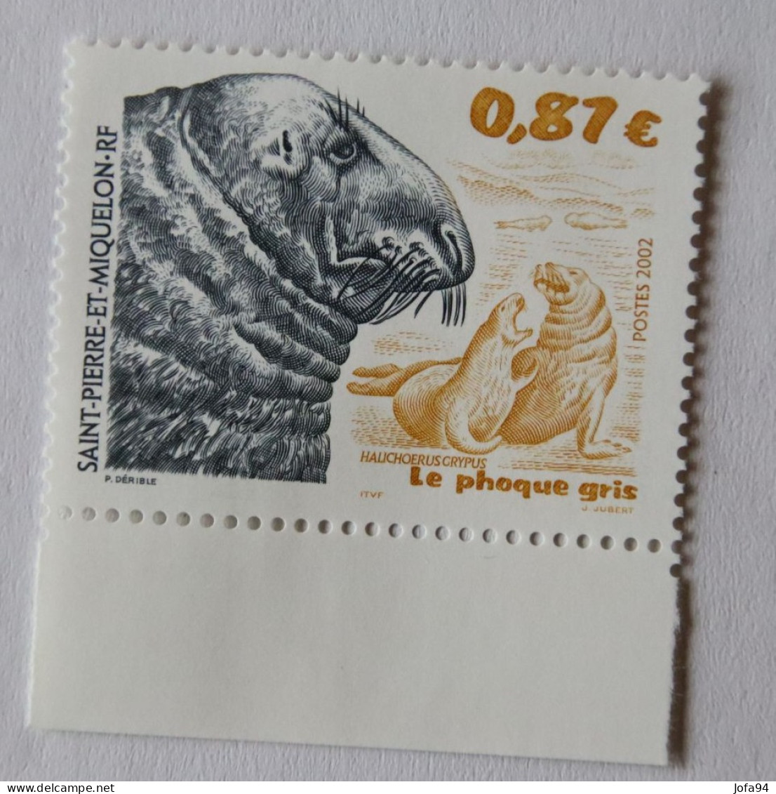 SPM 2002  Faune Marine.Le Phoque Gris (halichoerus Grypus) YT 775  Neuf - Unused Stamps