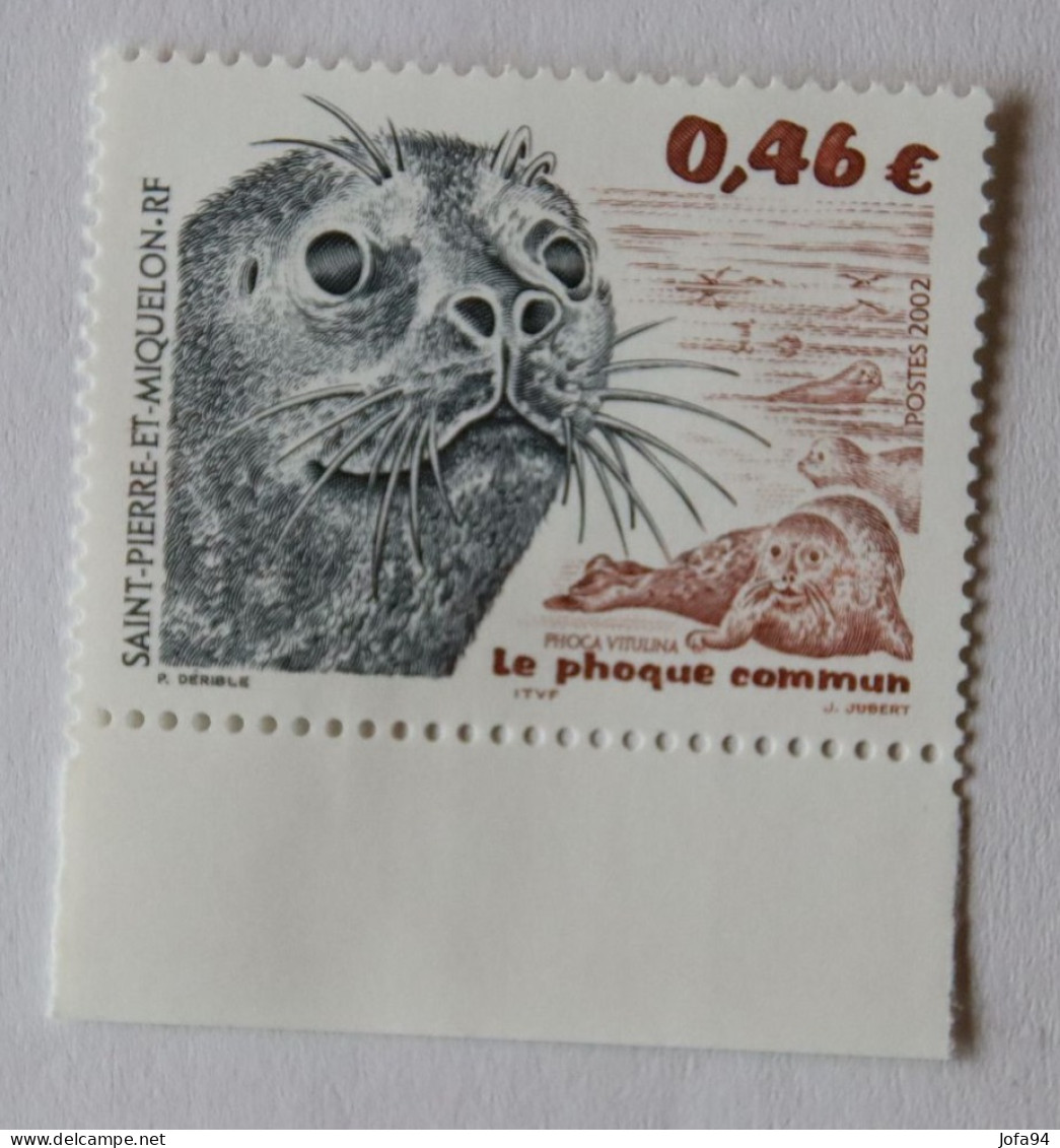 SPM 2002 Faune Marine.Le Phoque Commun (phoca Vitulina) YT 774  Neuf - Unused Stamps