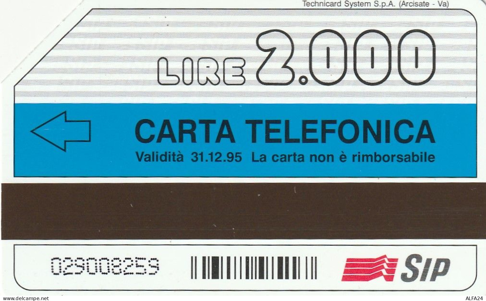 SCHEDA TELEFONICA USATA PRP 154 GASPARI  (259 U - Private-Omaggi