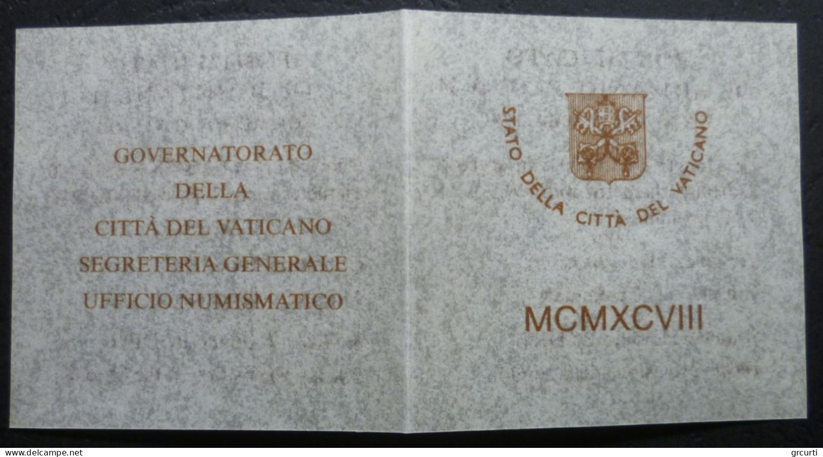 Vaticano - 500 Lire 1998 - Ostensione Della Sindone - Gig. 335 - KM# 292 - Vaticano