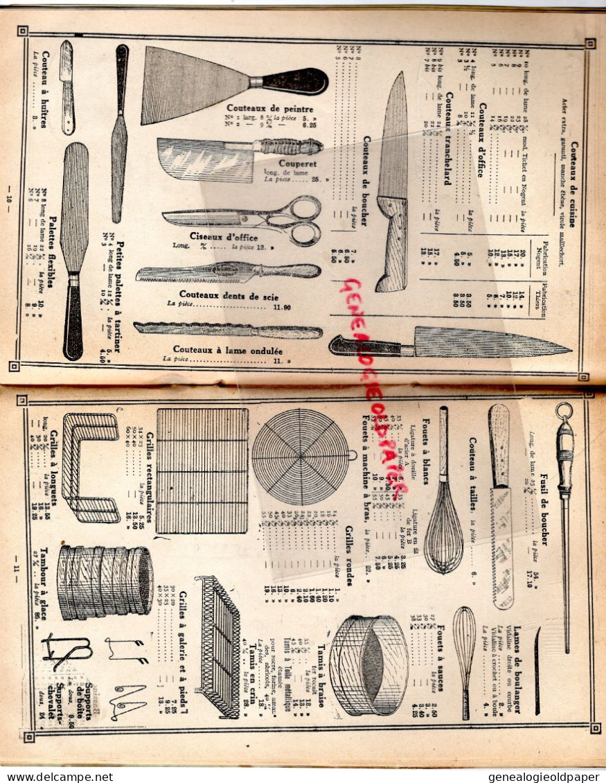 93- MONTREUIL SOUS BOIS- RARE CATALOGUE L. CHEVALIER PATISSERIE BOULANGERIE- FABRIQUE CONSERVES FRUITS-70 RUE ST MANDE - Documents Historiques