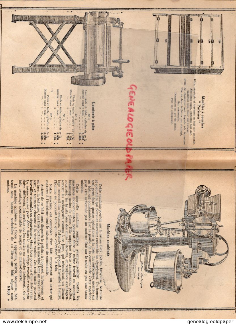 93- MONTREUIL SOUS BOIS- RARE CATALOGUE L. CHEVALIER PATISSERIE BOULANGERIE- FABRIQUE CONSERVES FRUITS-70 RUE ST MANDE