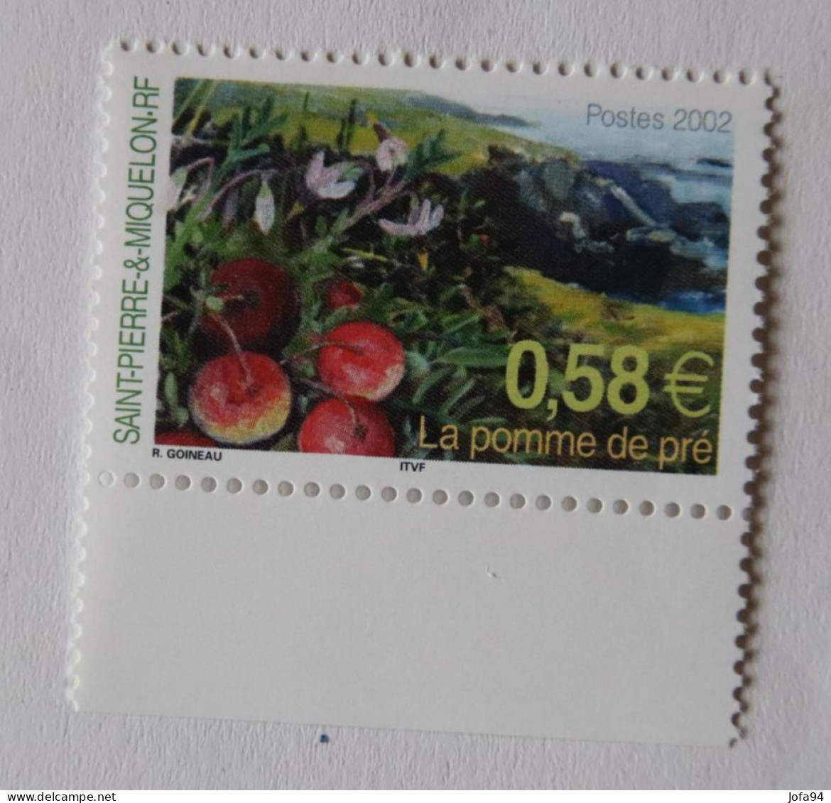 SPM 2002 Flore.Fruits.La Pomme De Pré   YT 777  Neuf - Unused Stamps