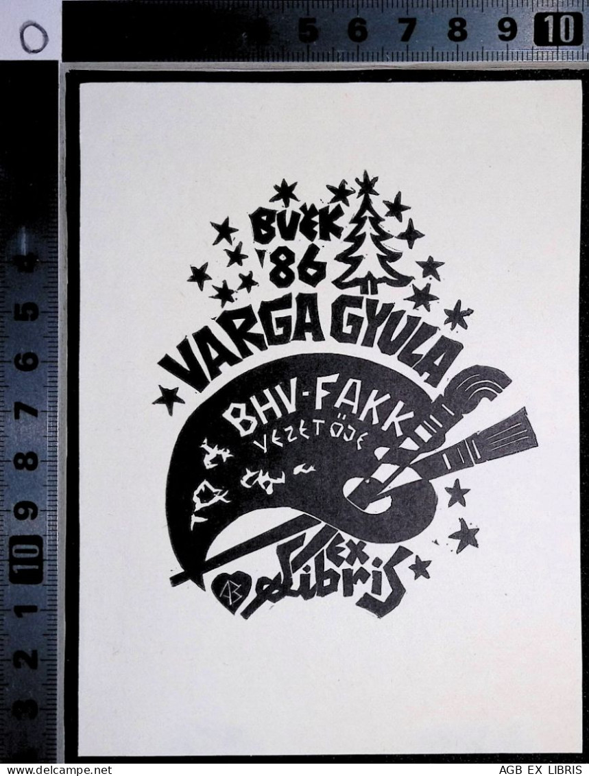 EX LIBRIS BANSAGI ANDRAS Per VARGA GYULA BHV-FAKK VEZETOJE L27bis-F01 - Ex-libris