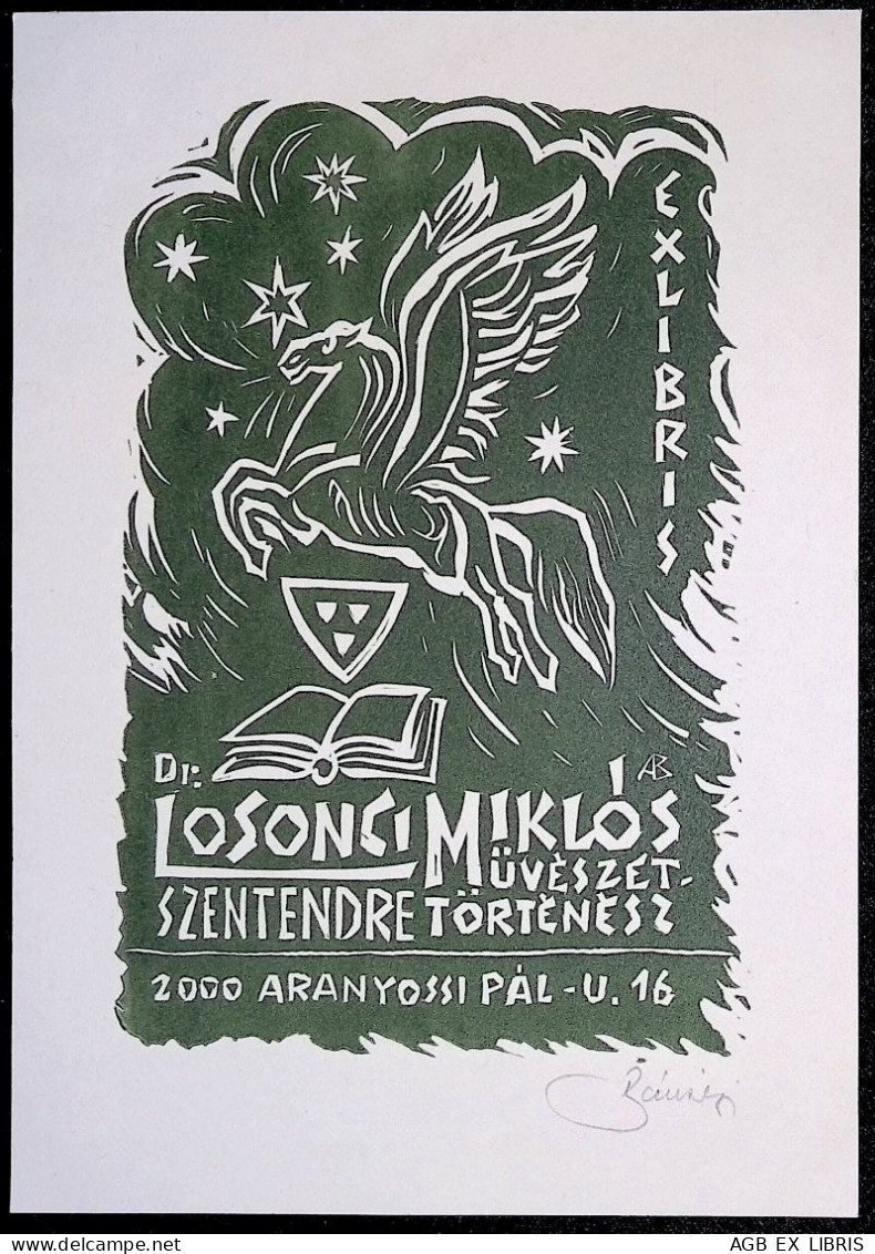 EX LIBRIS BANSAGI ANDRAS Per LOSONCI MIKLOS L27bis-F01 - Exlibris