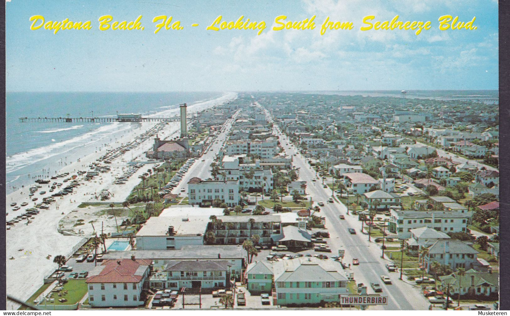 United States PPC Daytona Beach Florida Looking South From Seabreeze Blvd. DAYTONA 1970 Sweden 3-Stripe (2 Scans) - Daytona